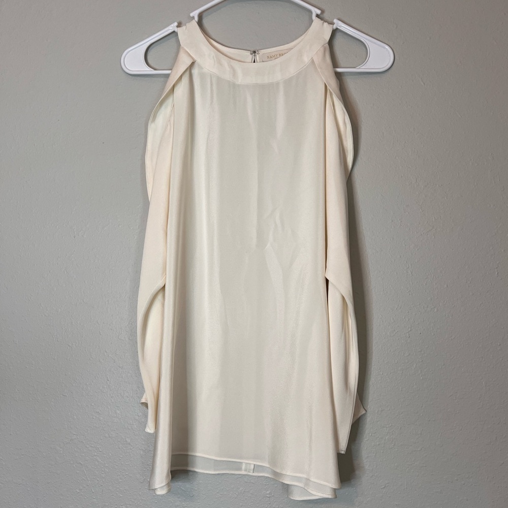 Ramy Brook Vivica Top Woman's Silk Cold Shoulder Halted Neck ...
